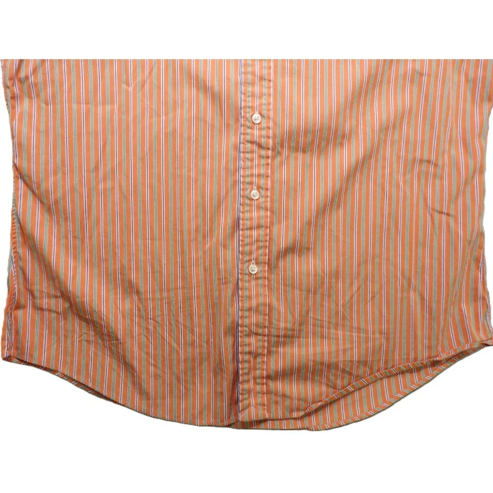 VTG Polo Ralph Lauren Regent Custom Fit Dress Shirt Cotton Men 16.5 34/35 Orange